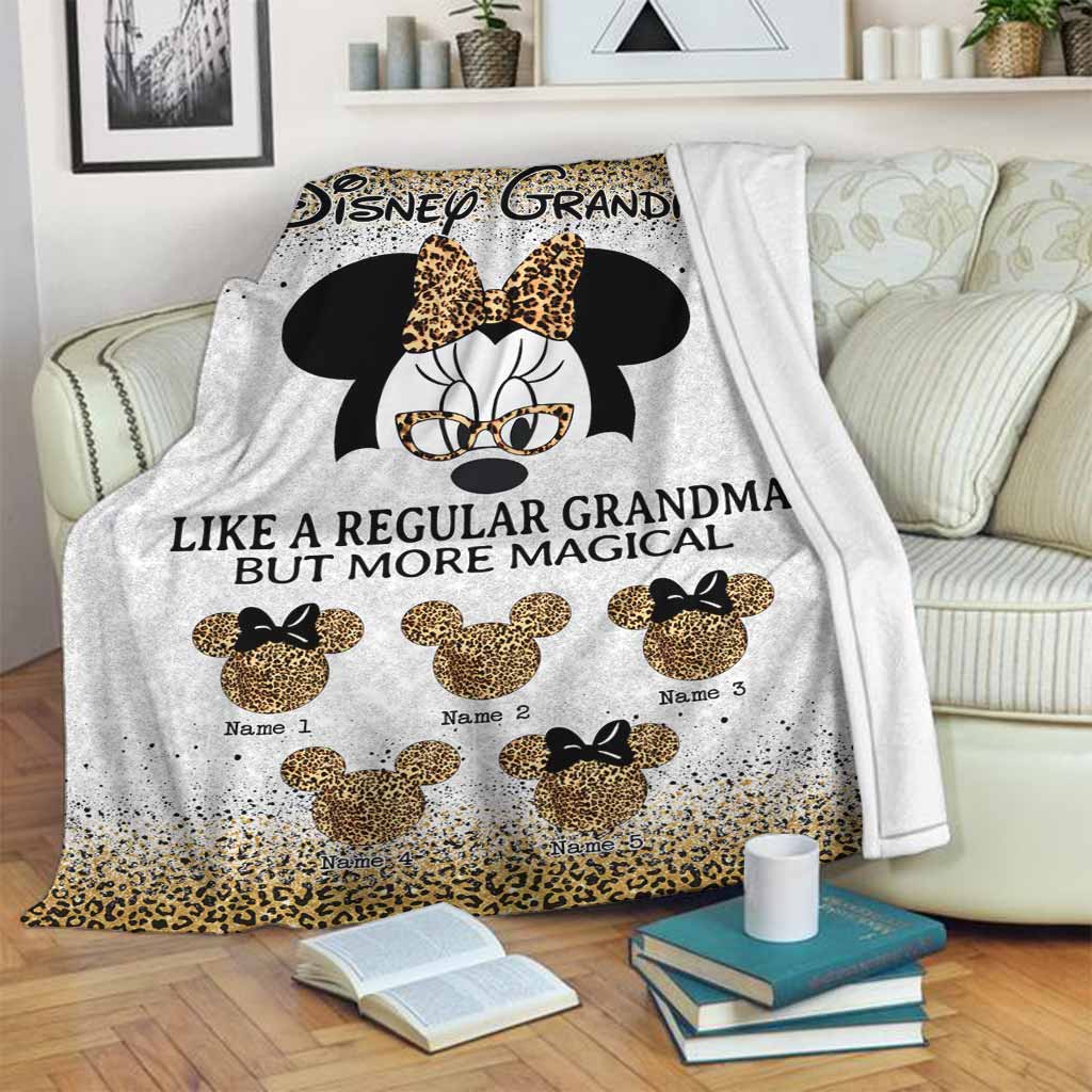 Personalized Disney Grandma Blanket Custom Names Gift for Mother's Day Blanket GradoCreations