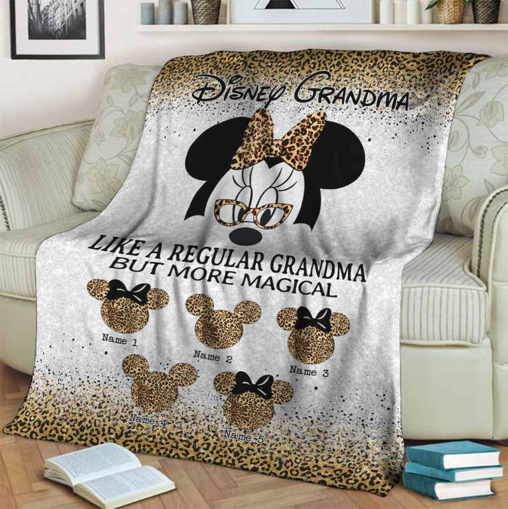 Personalized Disney Grandma Blanket Custom Names Gift for Mother's Day Blanket GradoCreations