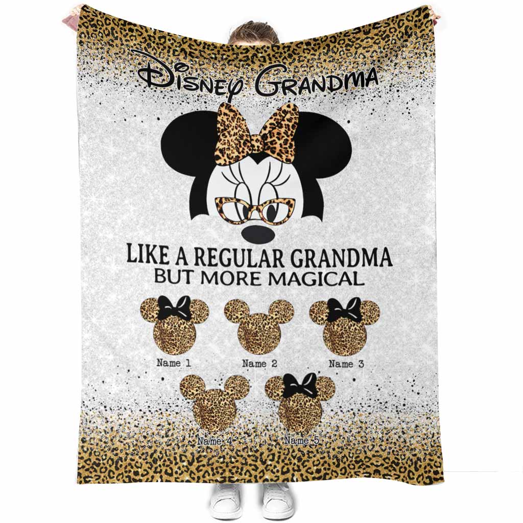 Personalized Disney Grandma Blanket Custom Names Gift for Mother's Day Blanket GradoCreations