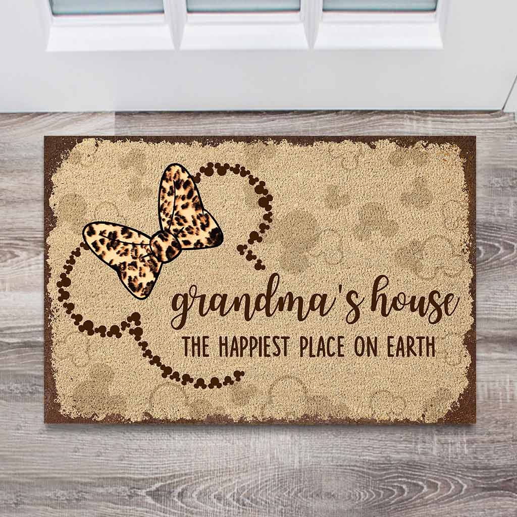 Personalized Grandma Doormat The Happiest Place Gift for Mom Doormat GradoCreations