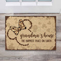 Personalized Grandma Doormat The Happiest Place Gift for Mom Doormat GradoCreations