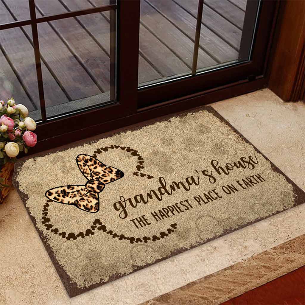 Personalized Grandma Doormat The Happiest Place Gift for Mom Doormat GradoCreations