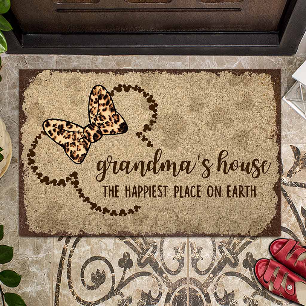 Personalized Grandma Doormat The Happiest Place Gift for Mom Doormat GradoCreations