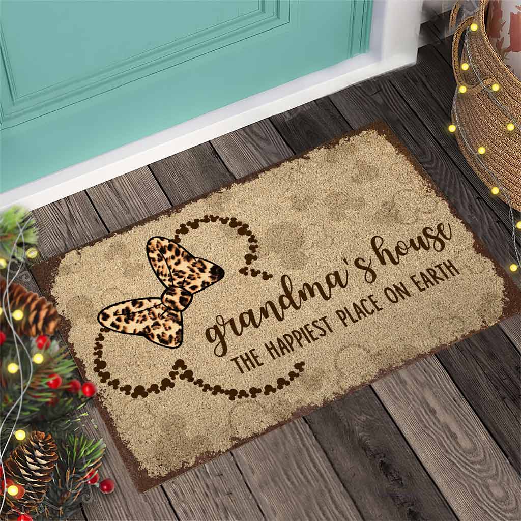 Personalized Grandma Doormat The Happiest Place Gift for Mom Doormat GradoCreations