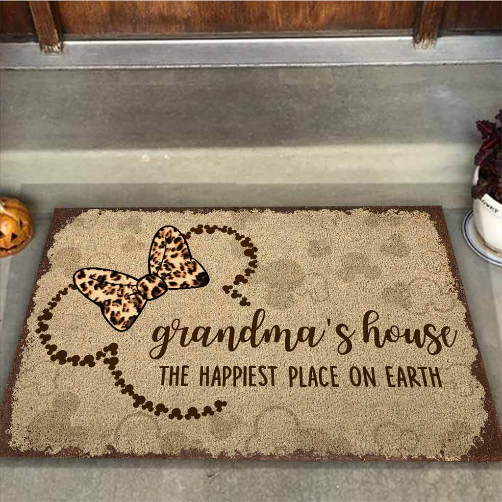 Personalized Grandma Doormat The Happiest Place Gift for Mom Doormat GradoCreations