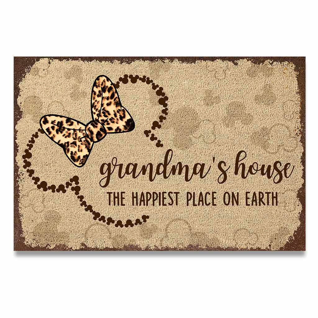 Personalized Grandma Doormat The Happiest Place Gift for Mom Doormat GradoCreations