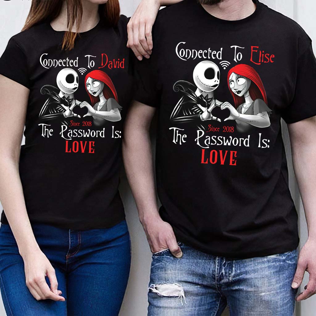 Personalized Couple T-Shirt & Hoodie with Custom Name Gift T-shirt & Hoodie GradoCreations