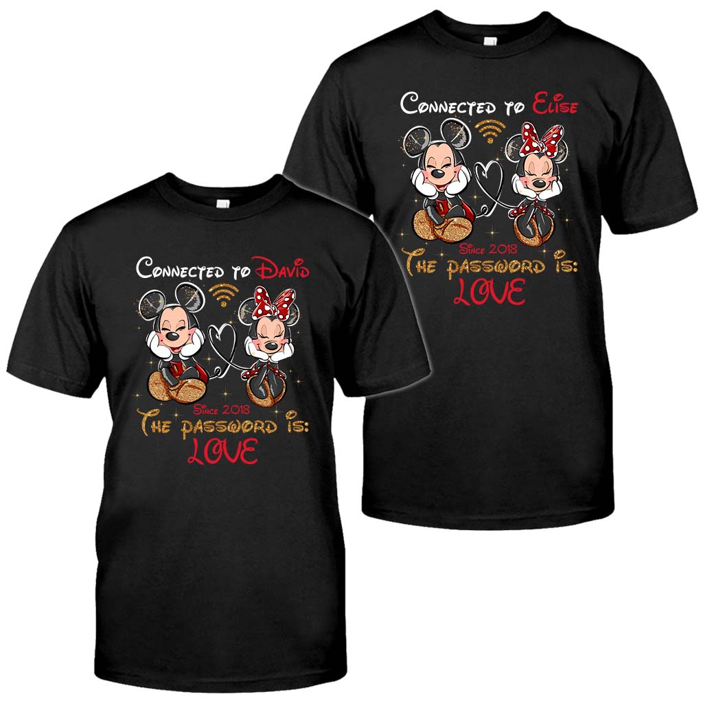 Personalized Couple T-shirt and Hoodie with Custom Names & Year T-shirt & Hoodie GradoCreations