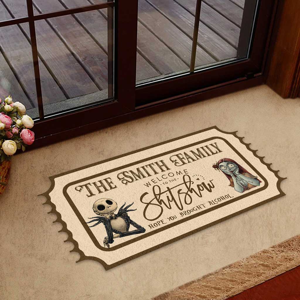 Personalized Nightmare Shaped Doormat Welcome to the Show Gift for Home Shaped Doormat GradoCreations