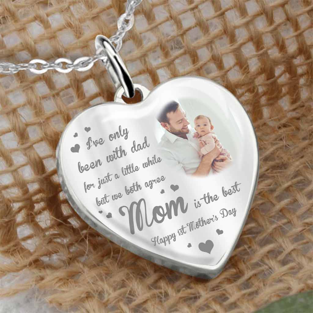 Personalized Mother's Day Heart Pendant Necklace with Photo & Engraving Heart Pendant Necklace GradoCreations