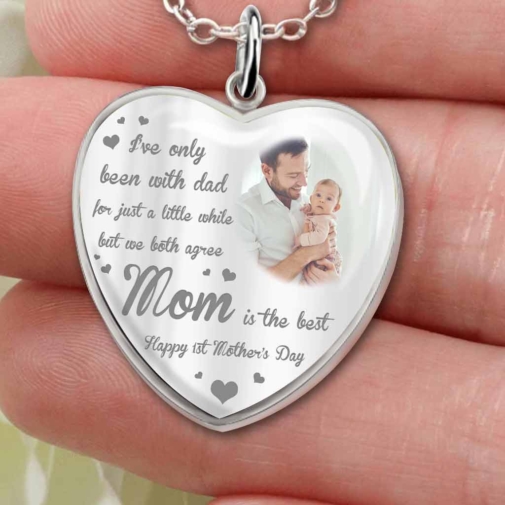 Personalized Mother's Day Heart Pendant Necklace with Photo & Engraving Heart Pendant Necklace GradoCreations