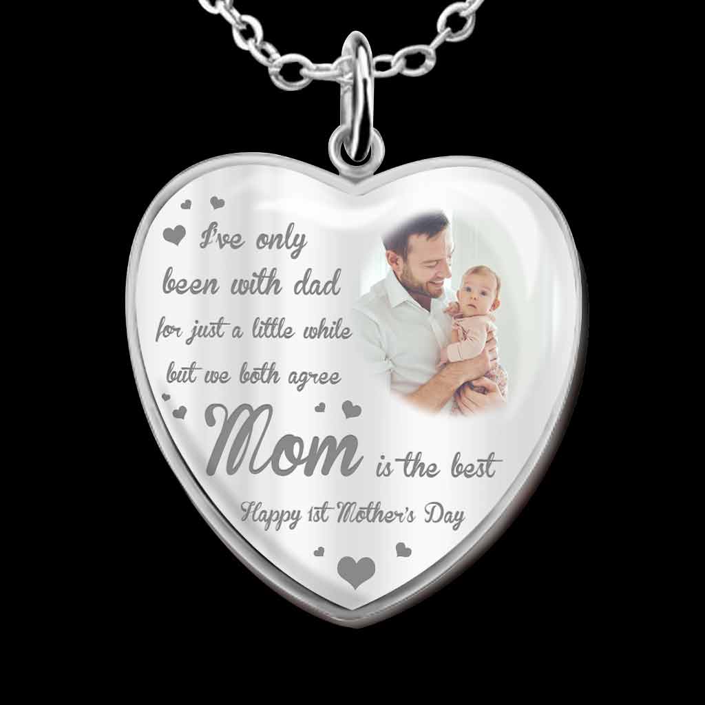 Personalized Mother's Day Heart Pendant Necklace with Photo & Engraving Heart Pendant Necklace GradoCreations