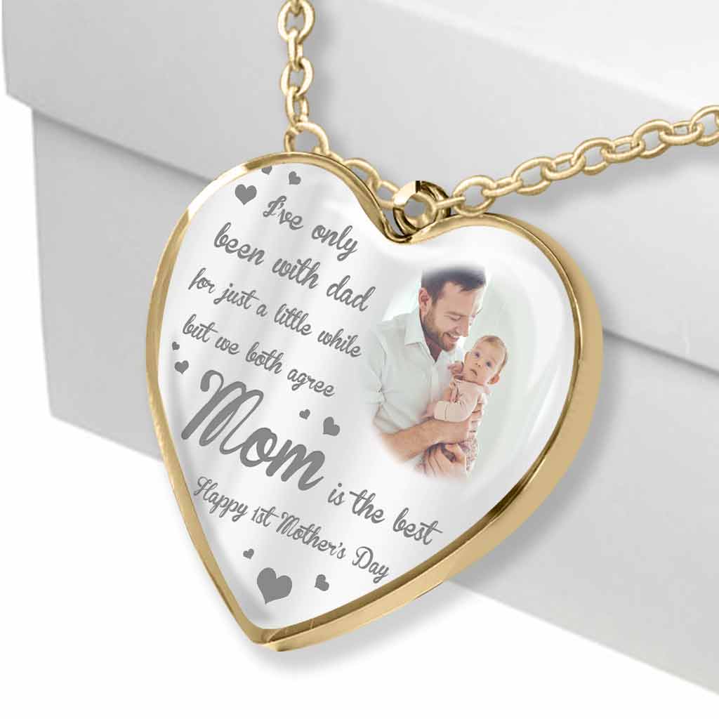 Personalized Mother's Day Heart Pendant Necklace with Photo & Engraving Heart Pendant Necklace GradoCreations