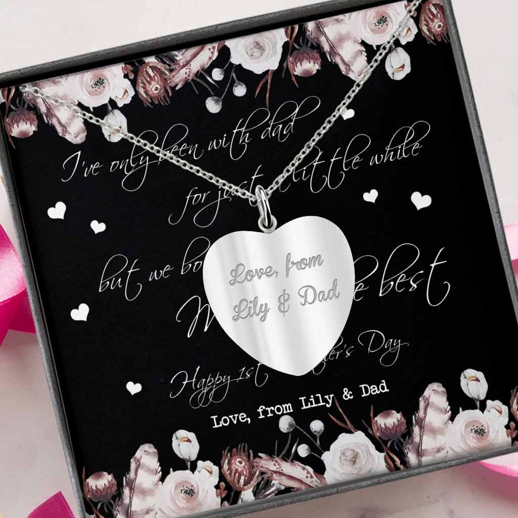 Personalized Mother's Day Heart Pendant Necklace with Photo & Engraving Heart Pendant Necklace GradoCreations