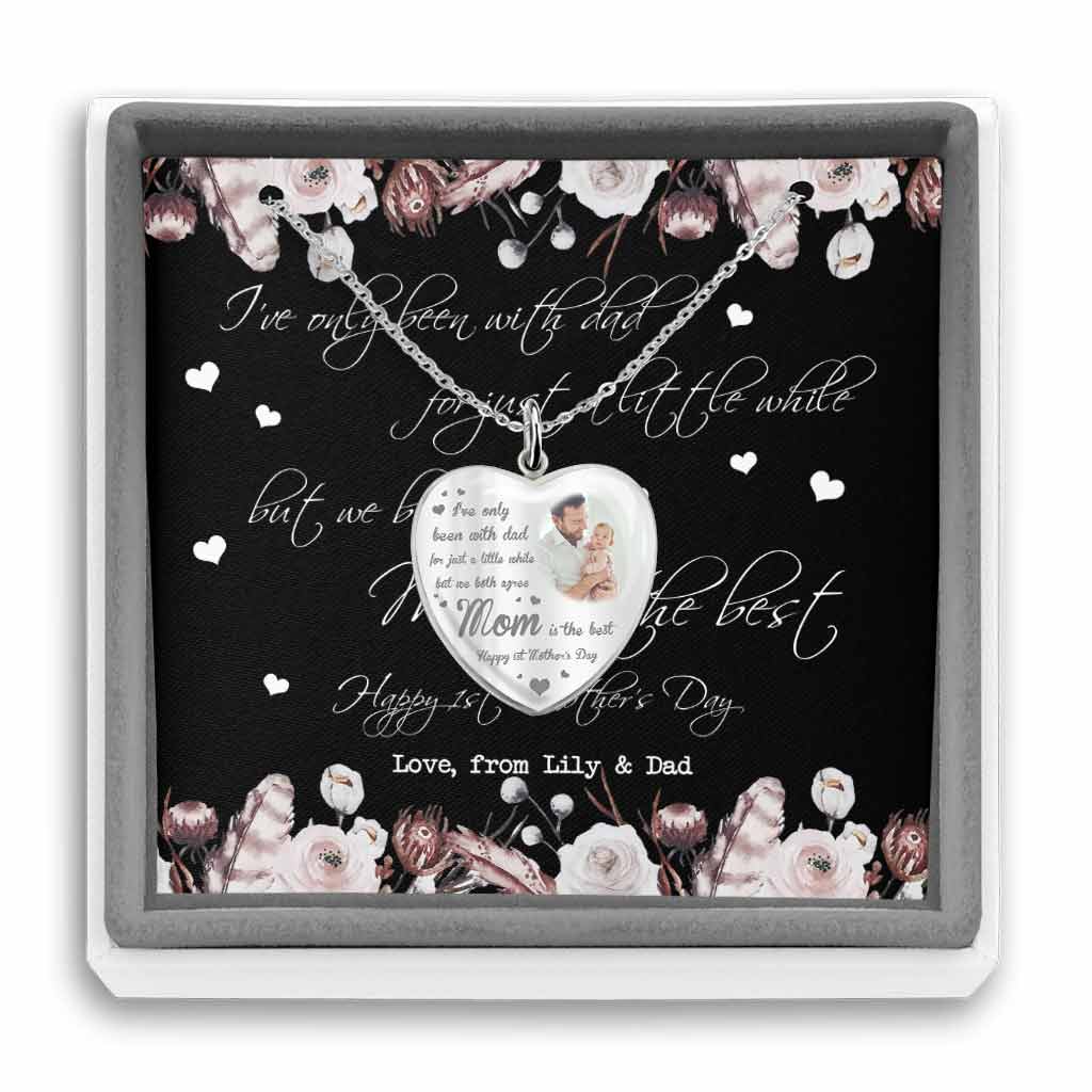 Personalized Mother's Day Heart Pendant Necklace with Photo & Engraving Heart Pendant Necklace GradoCreations