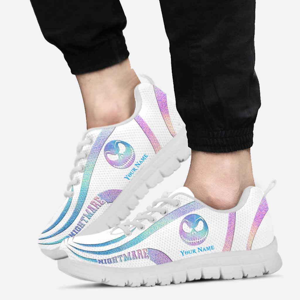 Personalized Colorful Nightmare Sneakers Custom Name Gift Sneakers GradoCreations