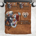 Personalized Nightmare Couple Bedding Set with Custom Names Bedding Set GradoCreations