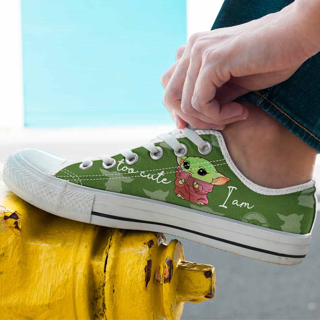Personalized Too Cute Low Top Shoes Custom Name Gift Low Top Shoes GradoCreations