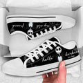 Personalized Low Top Shoes Custom Name Halloween Gift Low Top Shoes GradoCreations