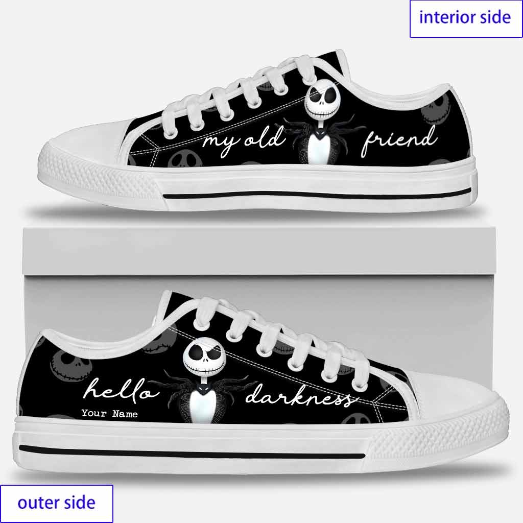 Personalized Low Top Shoes Custom Name Halloween Gift Low Top Shoes GradoCreations