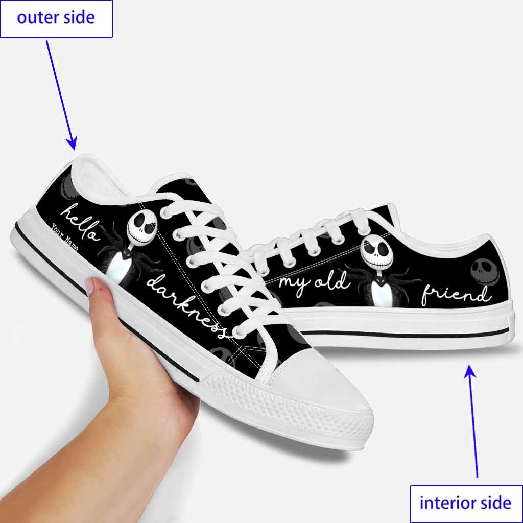 Personalized Low Top Shoes Custom Name Halloween Gift Low Top Shoes GradoCreations