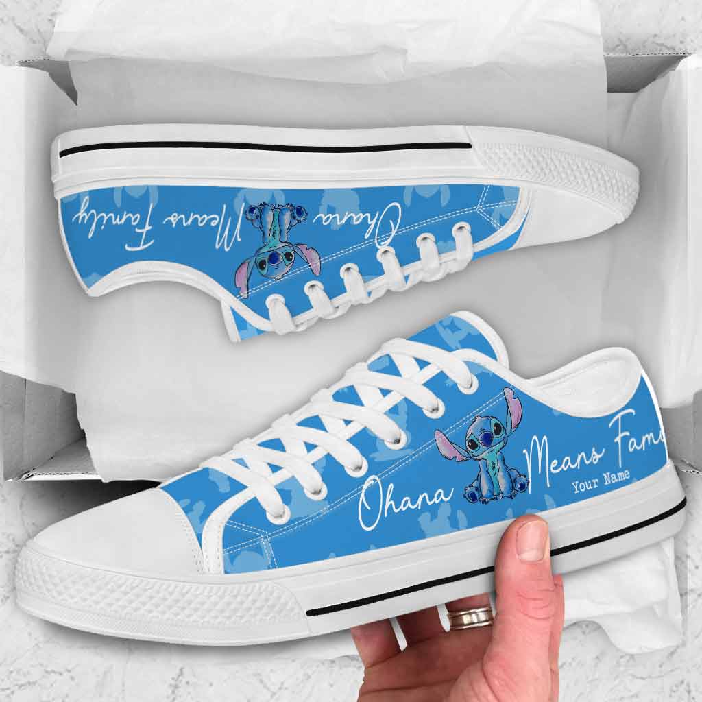Personalized Ohana Low Top Shoes Custom Name Gift for Family Low Top Shoes GradoCreations