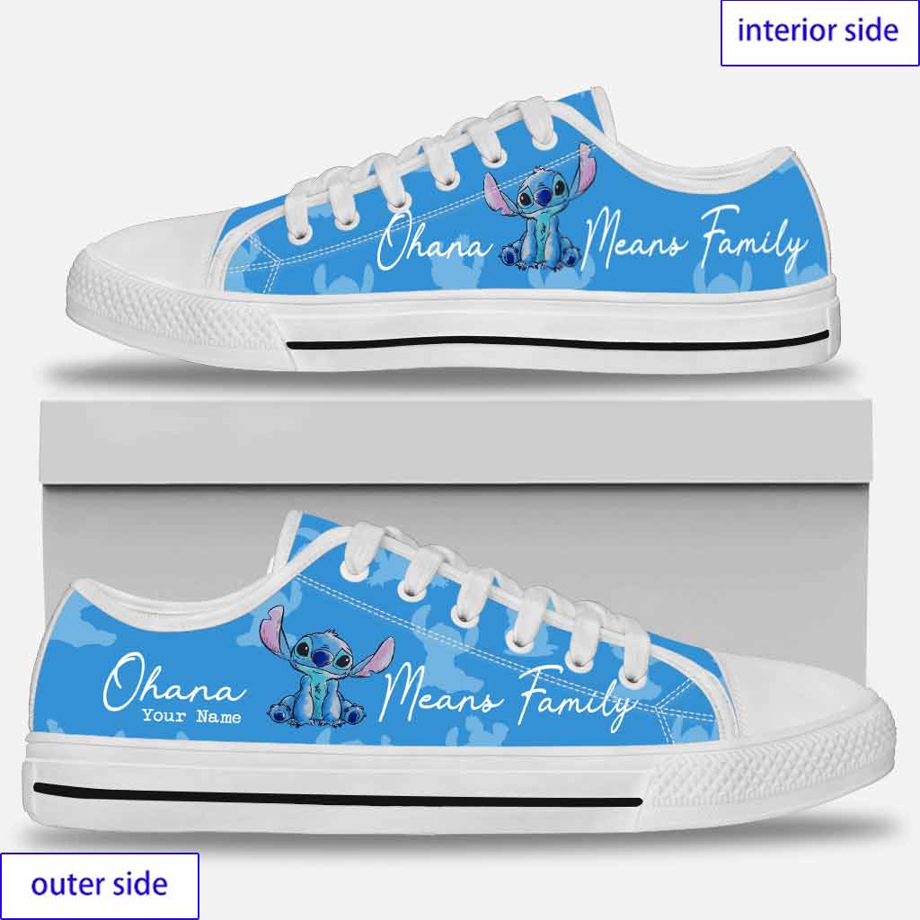 Personalized Ohana Low Top Shoes Custom Name Gift for Family Low Top Shoes GradoCreations