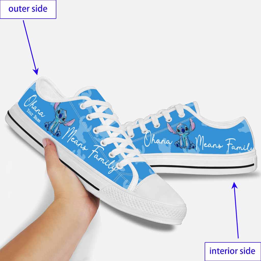 Personalized Ohana Low Top Shoes Custom Name Gift for Family Low Top Shoes GradoCreations