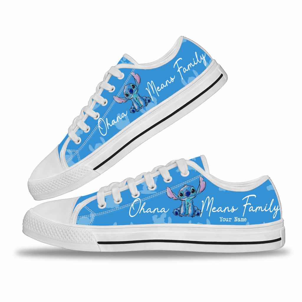 Personalized Ohana Low Top Shoes Custom Name Gift for Family Low Top Shoes GradoCreations