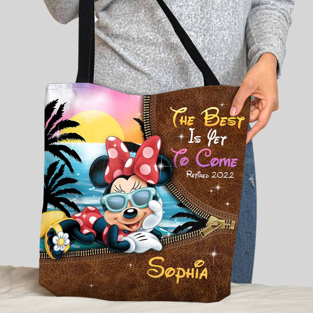 Personalized Retired Tote Bag with Minnie Mouse Design Gift Tote Bag GradoCreations
