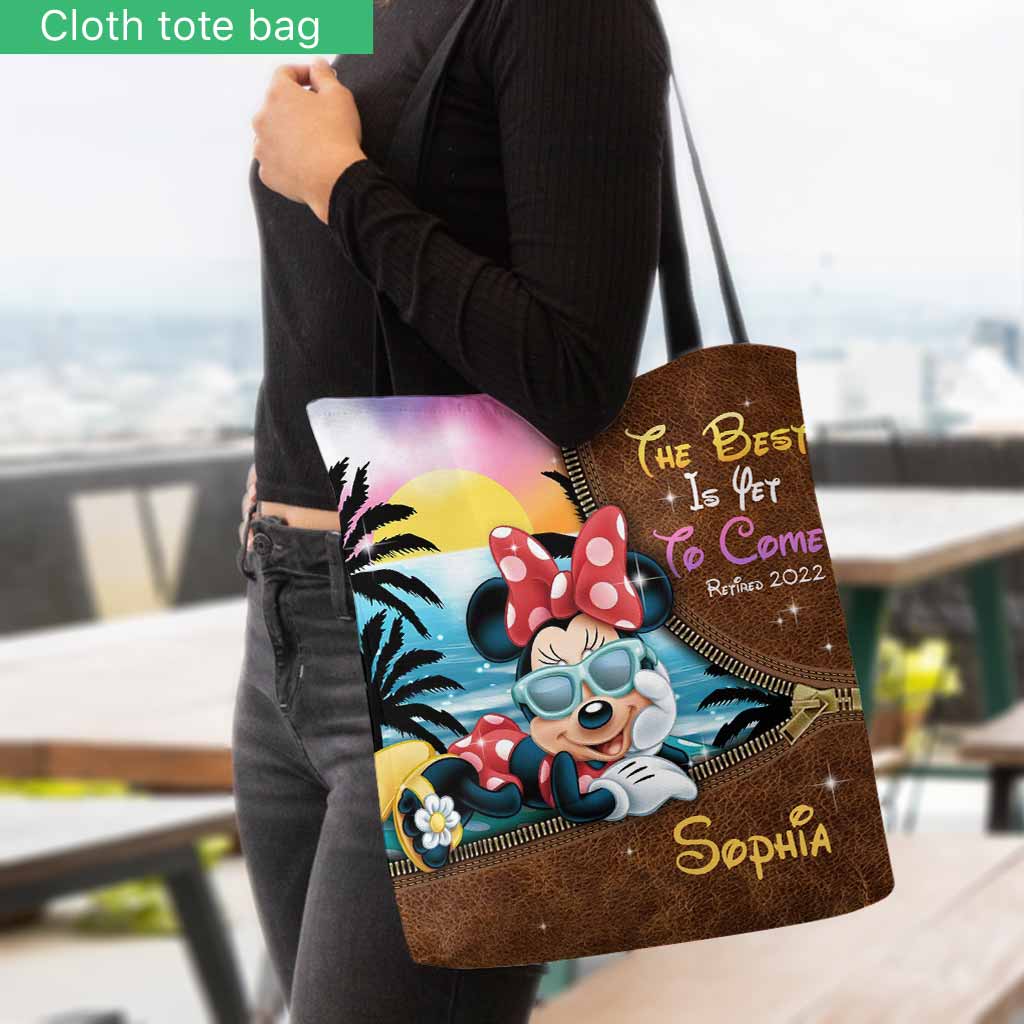 Personalized Retired Tote Bag with Minnie Mouse Design Gift Tote Bag GradoCreations