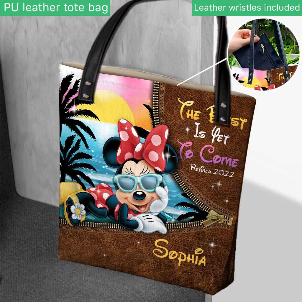 Personalized Retired Tote Bag with Minnie Mouse Design Gift Tote Bag GradoCreations