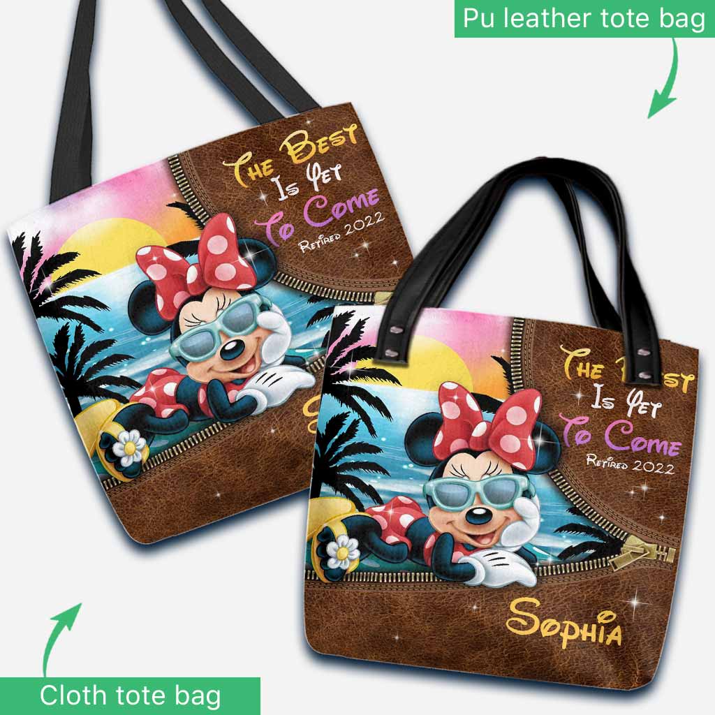 Personalized Retired Tote Bag with Minnie Mouse Design Gift Tote Bag GradoCreations