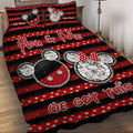 Personalized Couple Mouse Quilt Set with 3D Print for Anniversary or Valentine's Day Quilt Set GradoCreations