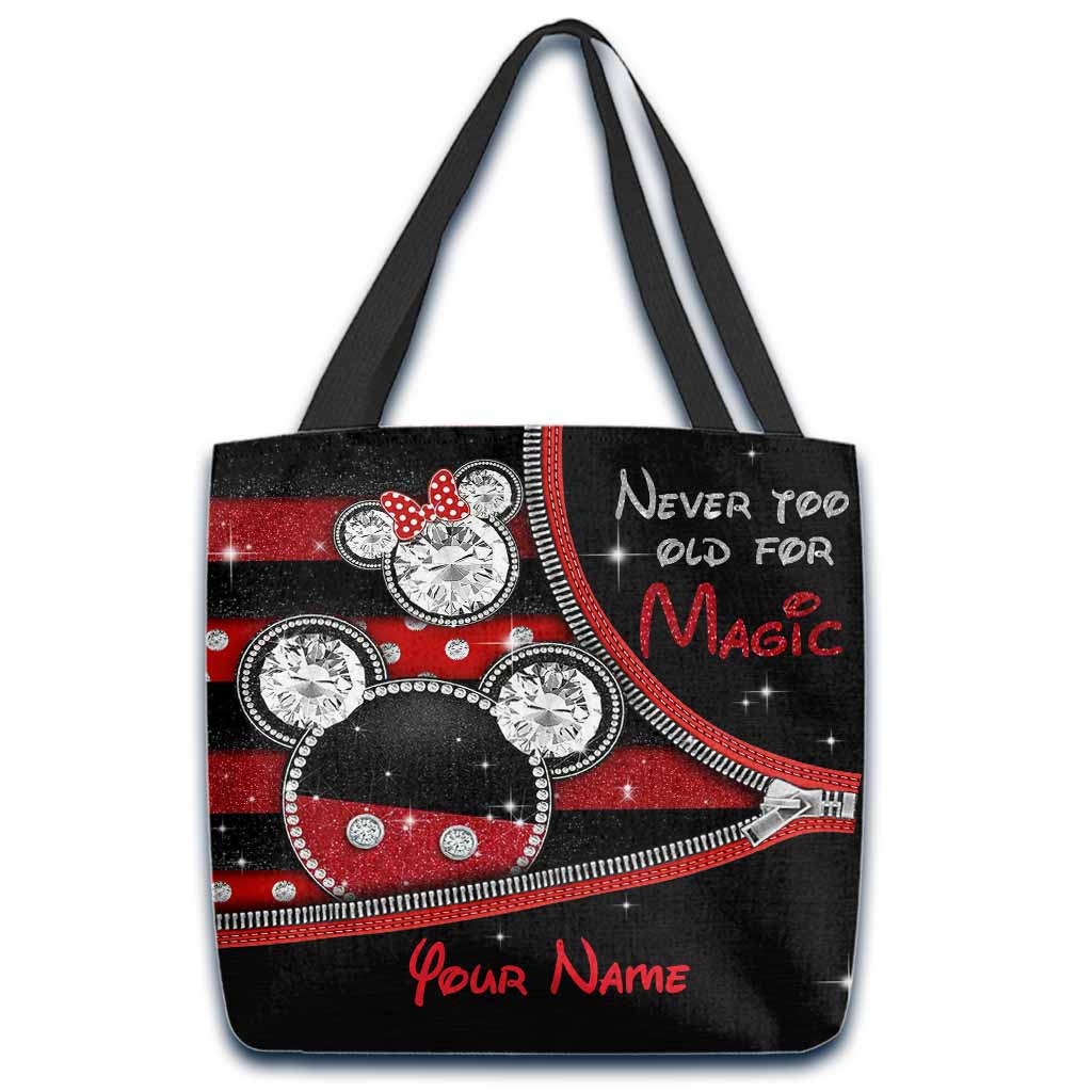Personalized Magical Mouse Ears Tote Bag Custom Name Gift Tote Bag GradoCreations