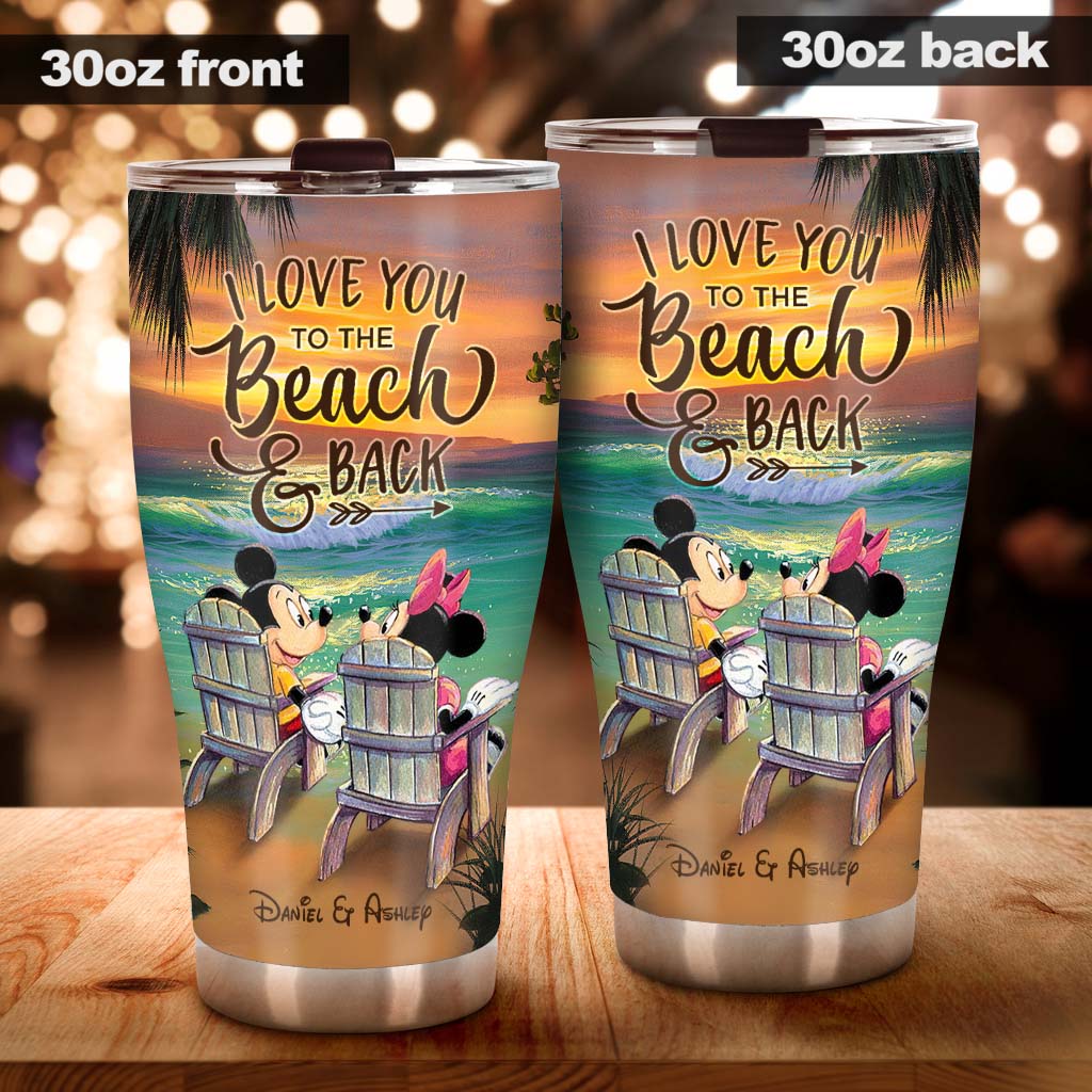 Personalized Beach-themed Tumbler Custom Design Gift for Couples Tumbler GradoCreations