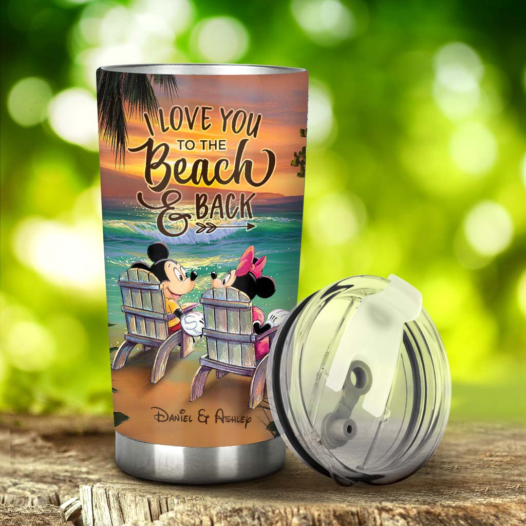 Personalized Beach-themed Tumbler Custom Design Gift for Couples Tumbler GradoCreations