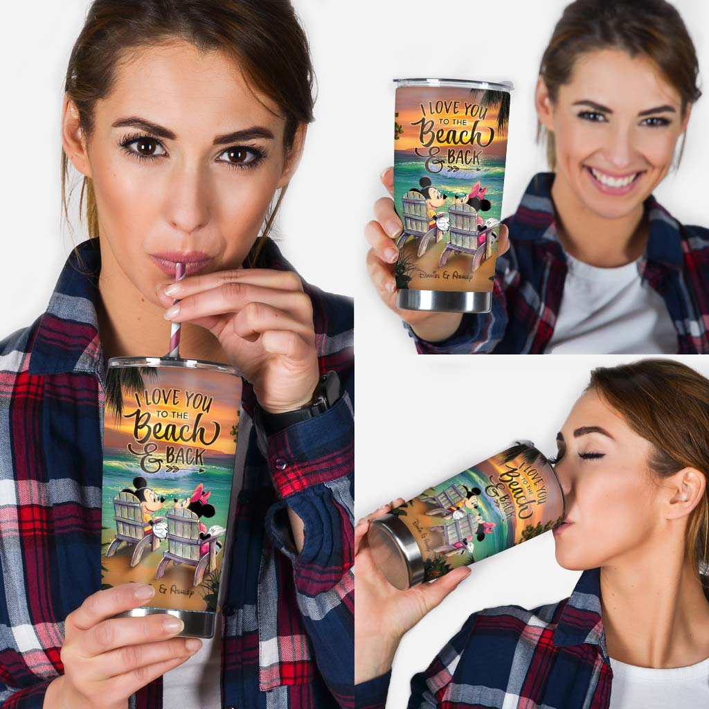 Personalized Beach-themed Tumbler Custom Design Gift for Couples Tumbler GradoCreations
