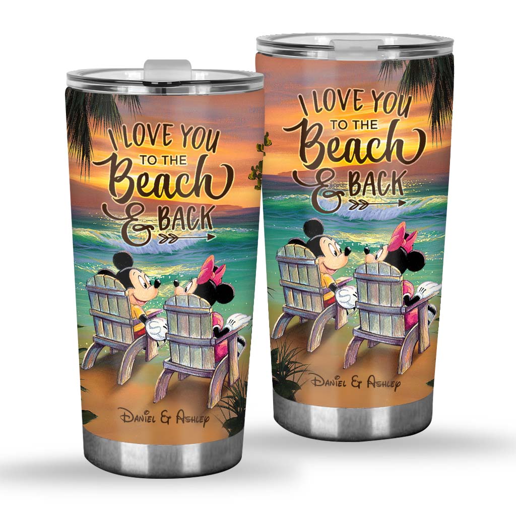 Personalized Beach-themed Tumbler Custom Design Gift for Couples Tumbler GradoCreations