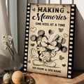 Personalized Couple Canvas Making Memories One Kiss At A Time Canvas and Poster GradoCreations