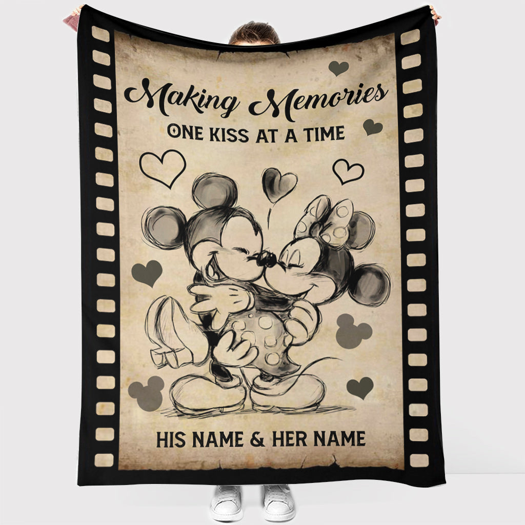 Personalized Mouse Blanket Making Memories Gift for Couple Blanket GradoCreations