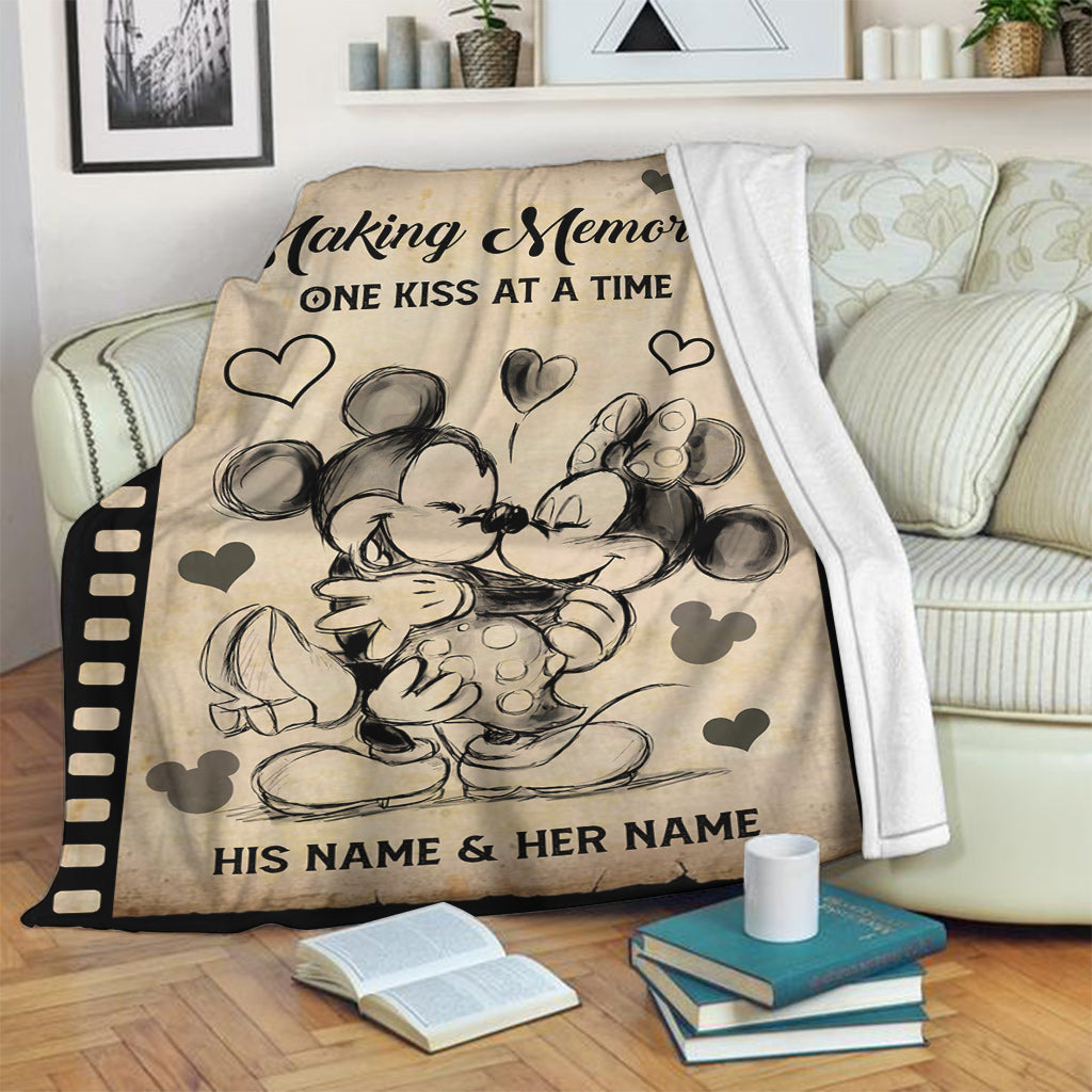 Personalized Mouse Blanket Making Memories Gift for Couple Blanket GradoCreations
