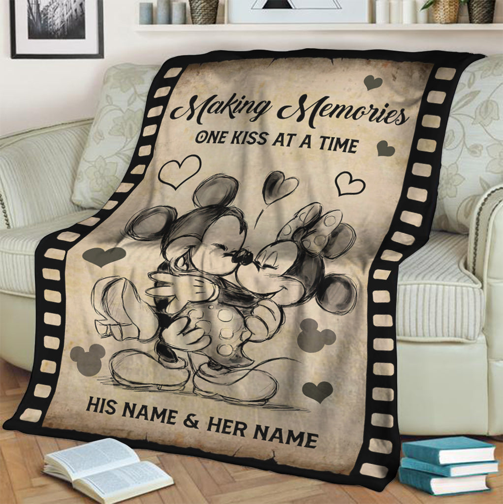 Personalized Mouse Blanket Making Memories Gift for Couple Blanket GradoCreations