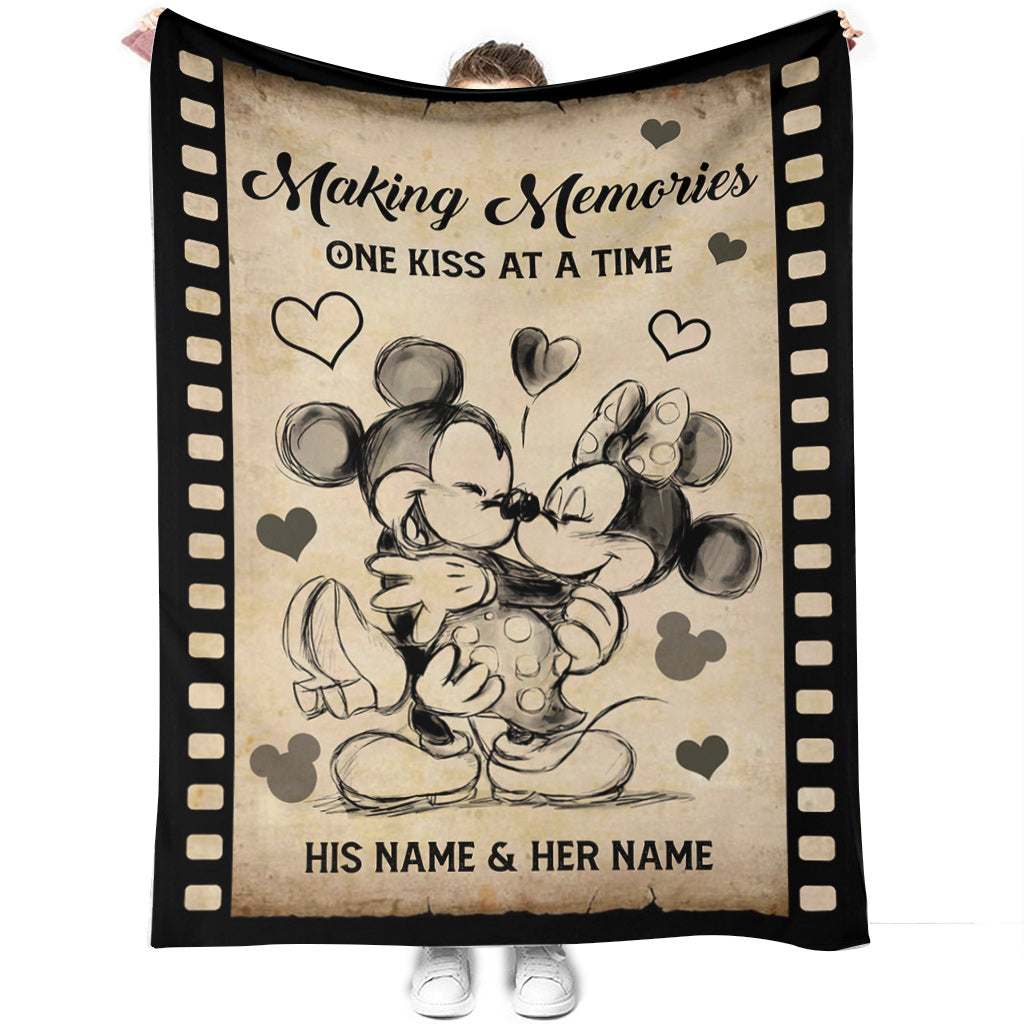 Personalized Mouse Blanket Making Memories Gift for Couple Blanket GradoCreations