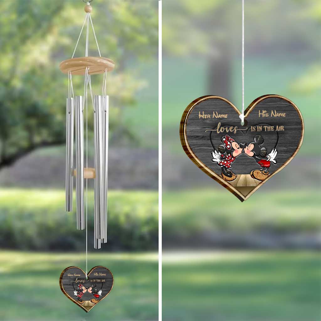 Personalized Love Wind Chime Gift for Couples Anniversary Wind Chime GradoCreations