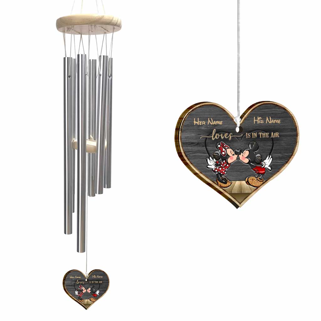 Personalized Love Wind Chime Gift for Couples Anniversary Wind Chime GradoCreations