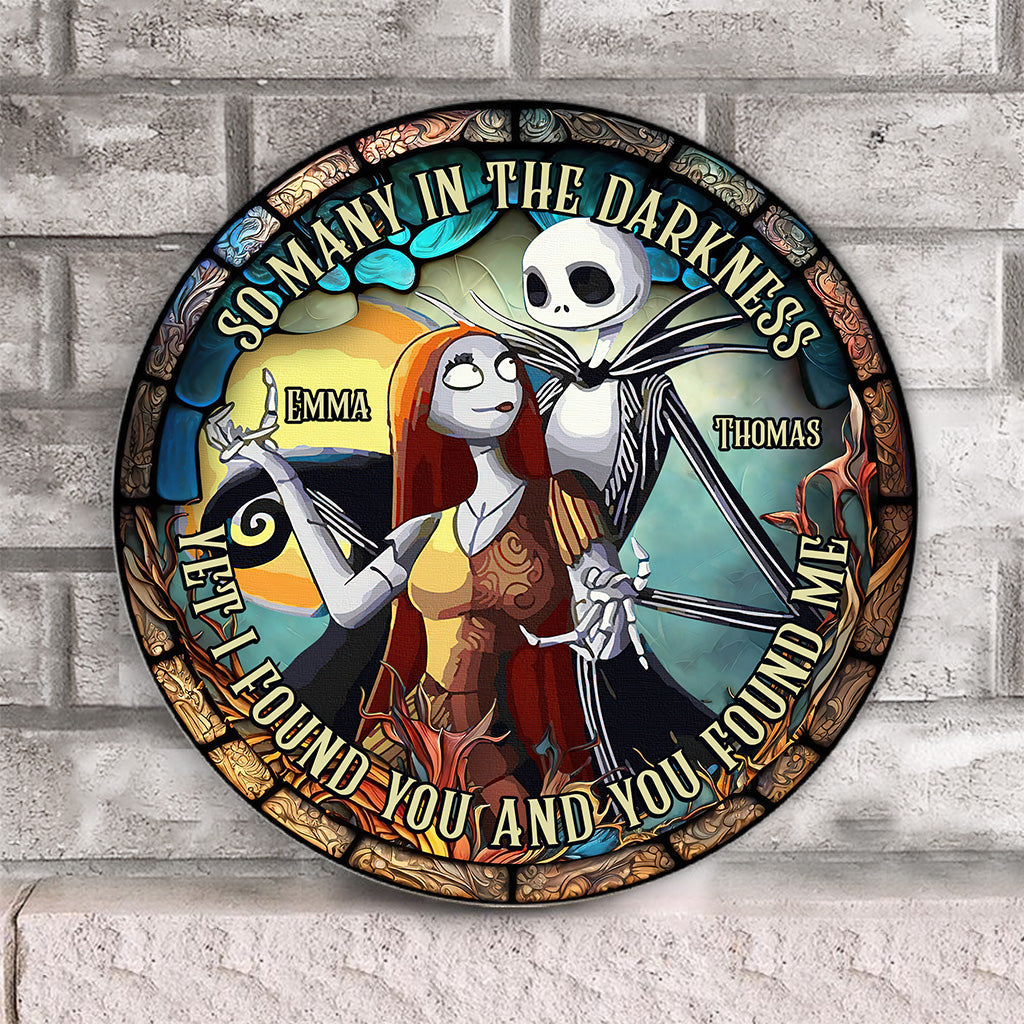 Personalized Round Wood Sign Couple Gift for Halloween & Anniversary Round Wood Sign GradoCreations