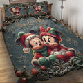 Personalized Mickey & Minnie Quilt Set Custom Name Gift for Couples Quilt Set GradoCreations