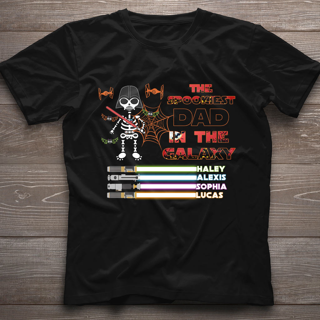 Personalized Halloween T-Shirt & Hoodie for Dad | Spookiest Gift Idea T-shirt & Hoodie GradoCreations