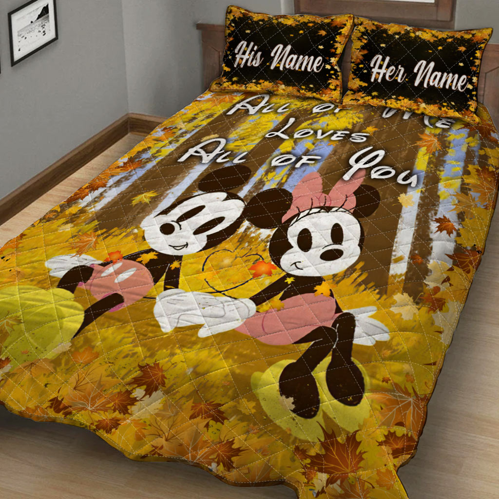 Personalized Mouse Quilt Set All of Me Loves All of You Gift Quilt Set GradoCreations